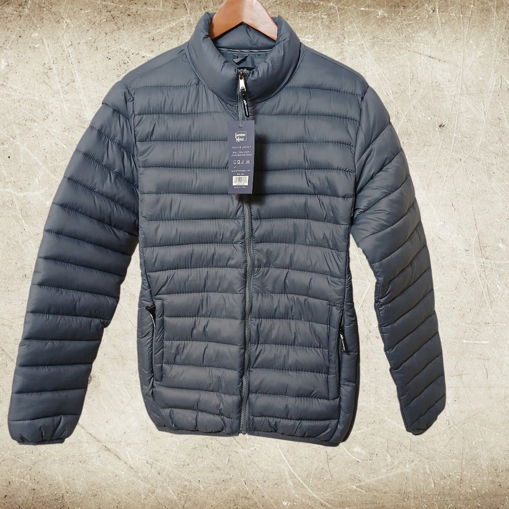 Jackson Hole Outerwear Puffer Jacket, Size Large, Gray, Lightweight, NWT